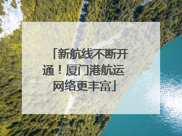 新航线不断开通！厦门港航运网络更丰富