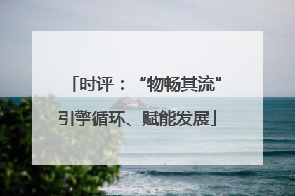 时评：“物畅其流”引擎循环、赋能发展