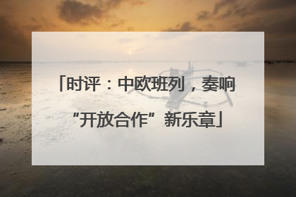 时评：中欧班列，奏响“开放合作”新乐章