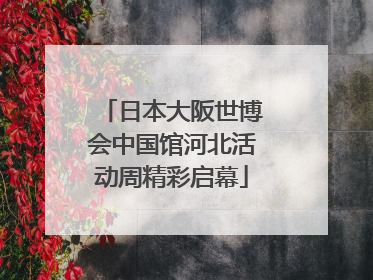 日本大阪世博会中国馆河北活动周精彩启幕