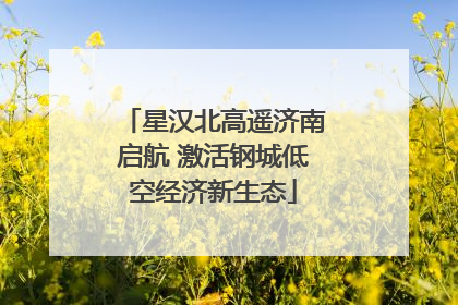 星汉北高遥济南启航 激活钢城低空经济新生态