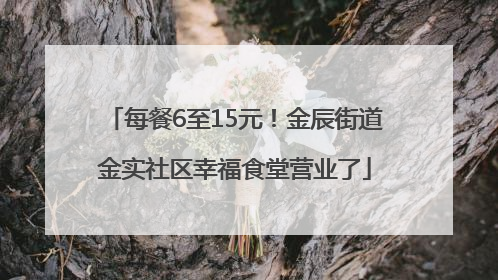 每餐6至15元！金辰街道金实社区幸福食堂营业了