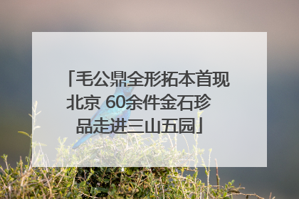 毛公鼎全形拓本首现北京 60余件金石珍品走进三山五园