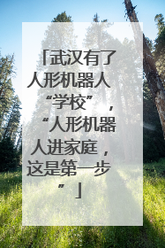 武汉有了人形机器人“学校”，“人形机器人进家庭，这是第一步”