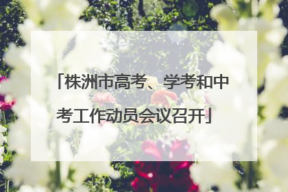 株洲市高考、学考和中考工作动员会议召开