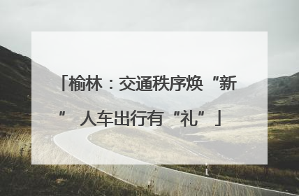 榆林：交通秩序焕“新” 人车出行有“礼”