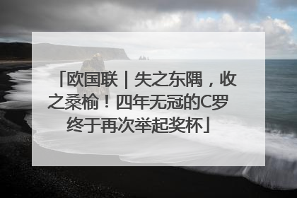 欧国联｜失之东隅，收之桑榆！四年无冠的C罗终于再次举起奖杯