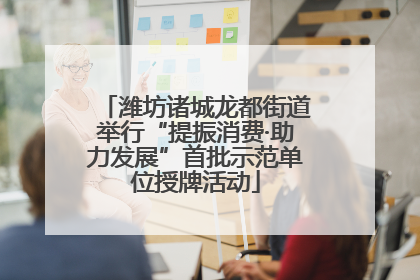 潍坊诸城龙都街道举行“提振消费·助力发展”首批示范单位授牌活动