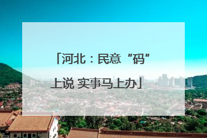 河北：民意“码”上说 实事马上办