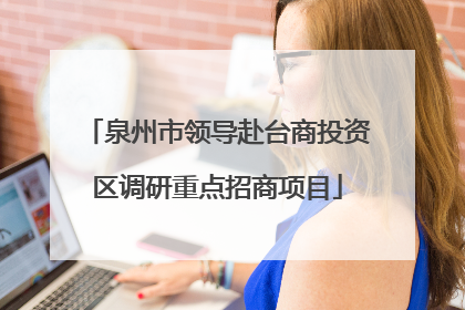泉州市领导赴台商投资区调研重点招商项目