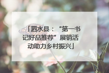 泗水县：“第一书记好品推荐”展销活动助力乡村振兴