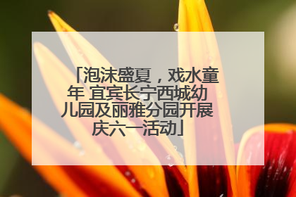 泡沫盛夏，戏水童年 宜宾长宁西城幼儿园及丽雅分园开展庆六一活动