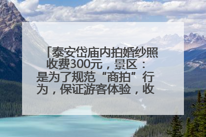 泰安岱庙内拍婚纱照收费300元，景区：是为了规范“商拍”行为，保证游客体验，收取费用全部上交国库