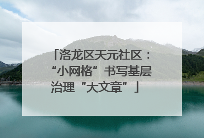 洛龙区天元社区：“小网格”书写基层治理“大文章”