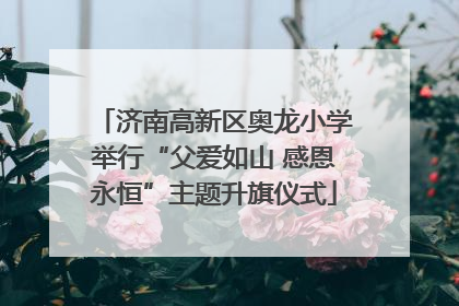 济南高新区奥龙小学举行“父爱如山 感恩永恒”主题升旗仪式