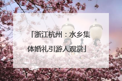 浙江杭州：水乡集体婚礼引游人观赏