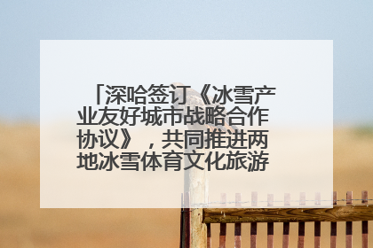 深哈签订《冰雪产业友好城市战略合作协议》，共同推进两地冰雪体育文化旅游高质量发展