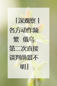 深观察丨各方动作频繁  俄乌第二次直接谈判前景不明