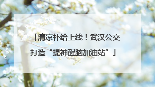 清凉补给上线！武汉公交打造“提神醒脑加油站”