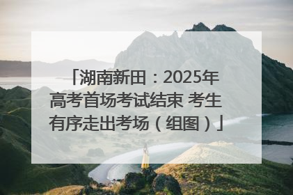 湖南新田：2025年高考首场考试结束 考生有序走出考场（组图）