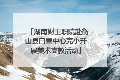 湖南财工职院赴衡山县白果中心完小开展美术支教活动