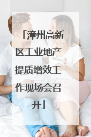 漳州高新区工业地产提质增效工作现场会召开