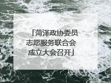 菏泽政协委员志愿服务联合会成立大会召开