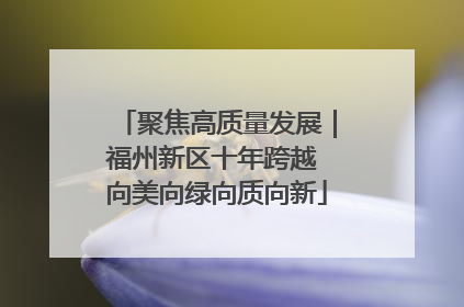 聚焦高质量发展｜福州新区十年跨越 向美向绿向质向新
