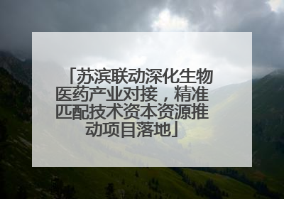 苏滨联动深化生物医药产业对接，精准匹配技术资本资源推动项目落地