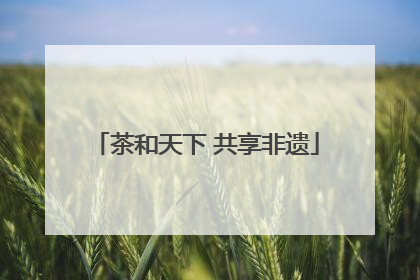 茶和天下 共享非遗