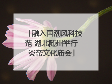 融入国潮风科技范 湖北随州举行炎帝文化庙会