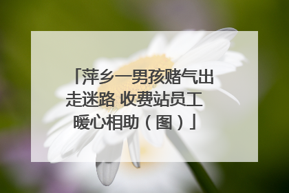 萍乡一男孩赌气出走迷路 收费站员工暖心相助（图）