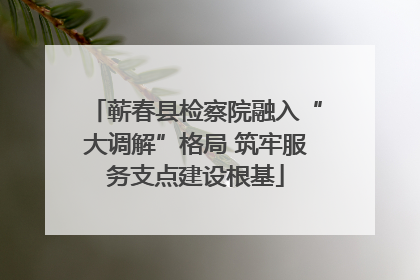 蕲春县检察院融入“大调解”格局 筑牢服务支点建设根基