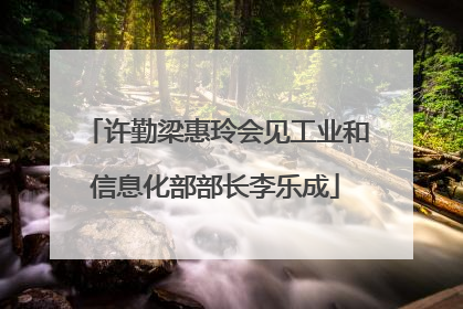 许勤梁惠玲会见工业和信息化部部长李乐成