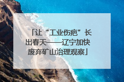 让“工业伤疤”长出春天——辽宁加快废弃矿山治理观察