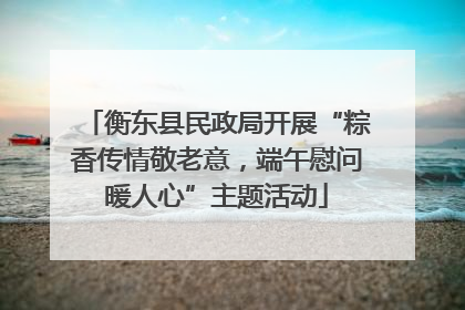 衡东县民政局开展“粽香传情敬老意，端午慰问暖人心”主题活动