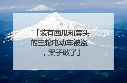 装有西瓜和蒜头的三轮电动车被盗，案子破了