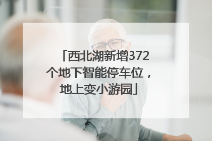 西北湖新增372个地下智能停车位，地上变小游园