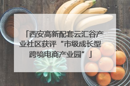 西安高新配套云汇谷产业社区获评“市级成长型跨境电商产业园”