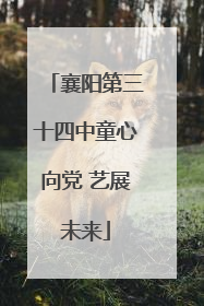 襄阳第三十四中童心向党 艺展未来