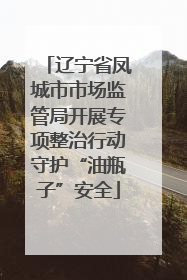 辽宁省凤城市市场监管局开展专项整治行动守护“油瓶子”安全