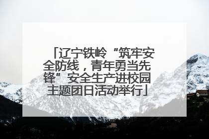 辽宁铁岭“筑牢安全防线，青年勇当先锋”安全生产进校园主题团日活动举行