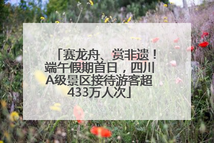赛龙舟、赏非遗！端午假期首日，四川A级景区接待游客超433万人次