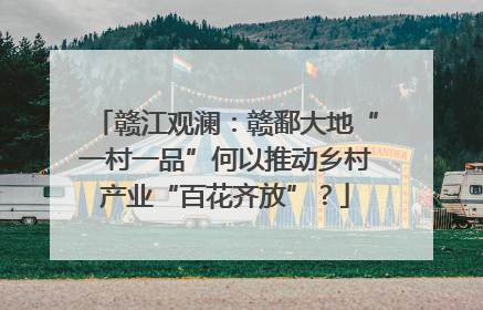 赣江观澜：赣鄱大地“一村一品”何以推动乡村产业“百花齐放”？