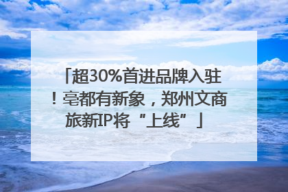 超30%首进品牌入驻！亳都有新象，郑州文商旅新IP将“上线”