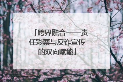 跨界融合——责任彩票与反诈宣传的双向赋能