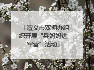 遵义市双拥办组织开展“兵妈妈进军营”活动
