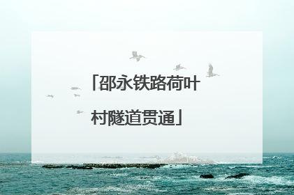 邵永铁路荷叶村隧道贯通