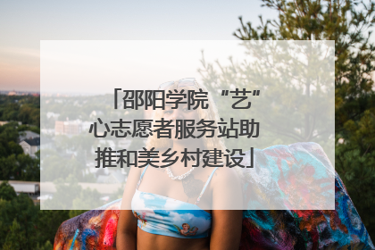 邵阳学院“艺”心志愿者服务站助推和美乡村建设