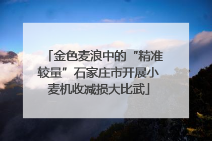 金色麦浪中的“精准较量”石家庄市开展小麦机收减损大比武